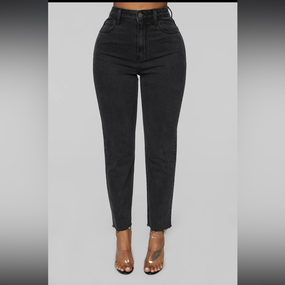 Fashion Nova Dress To Kill Mom Jeans - Black